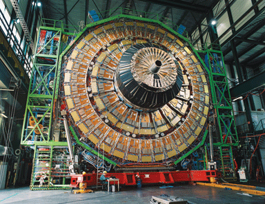 The Compact Muon Solenoid, which also detects particles, but in a different way