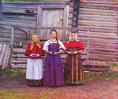 Prokudin-Gorsky’s photograph of the three women in the Russian countryside of 1909 from Koolhaas's essay for Icon