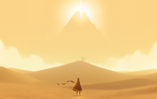 Screenshot Journey 2012 2014 Sony Interactive Entertainment LLC. Journey is a trademark of Sony Interactive Entertainment LLC. Developed by Thatgamecompany CMYK